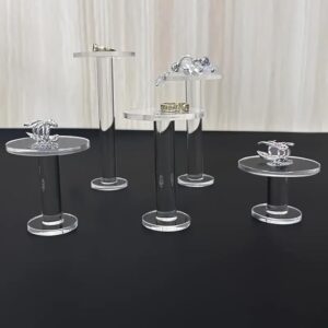 5-Pack Clear Round Acrylic Display Stands